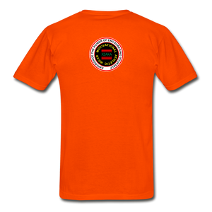 XZAKA Men "RUN" T-Shirt - Hanes Tagless - BK-GRN - orange