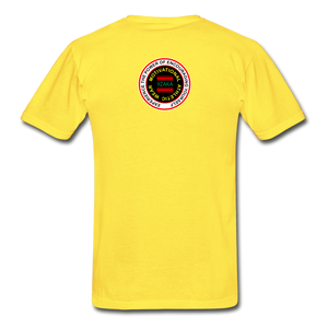 XZAKA Men "RUN" T-Shirt - Hanes Tagless - WH-GRN - yellow