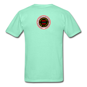 XZAKA Men "RUN" T-Shirt - Hanes Tagless - WH-GRN - deep mint