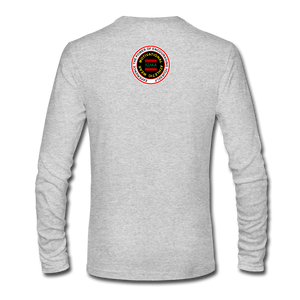 XZAKA - Men "RUN" Long Sleeve T-Shirt - Next Level-GRN - heather gray
