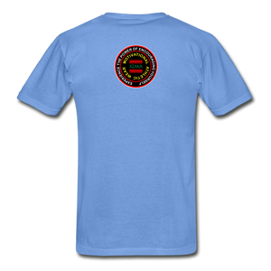 XZAKA Men "RUN" T-Shirt - Hanes Tagless - WH-YEL - carolina blue