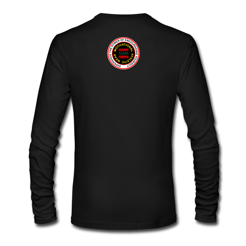 XZAKA - Men "RUN" Long Sleeve T-Shirt - Next Level-YEL - black