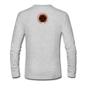 XZAKA - Men "RUN" Long Sleeve T-Shirt - Next Level-YEL - heather gray