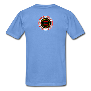 XZAKA Men "RUN" T-Shirt - Hanes Tagless - BK-YEL - carolina blue