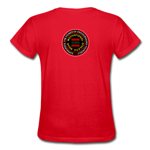 XZAKA Women "RUN" T-Shirt - Gildan Ultra Cotton - WH - YEL - red