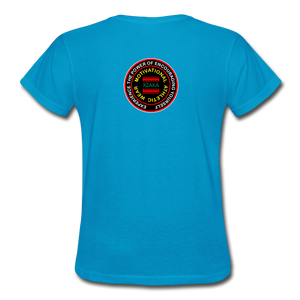 XZAKA Women "RUN" T-Shirt - Gildan Ultra Cotton - WH - YEL - turquoise