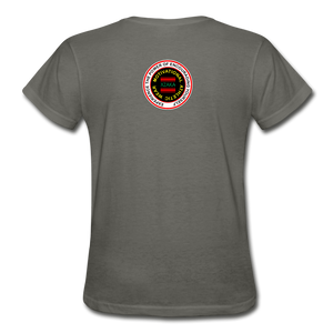 XZAKA Women "RUN" T-Shirt - Gildan Ultra Cotton - BK - YEL - charcoal