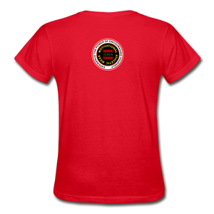 XZAKA Women "RUN" T-Shirt - Gildan Ultra Cotton - BK - YEL - red
