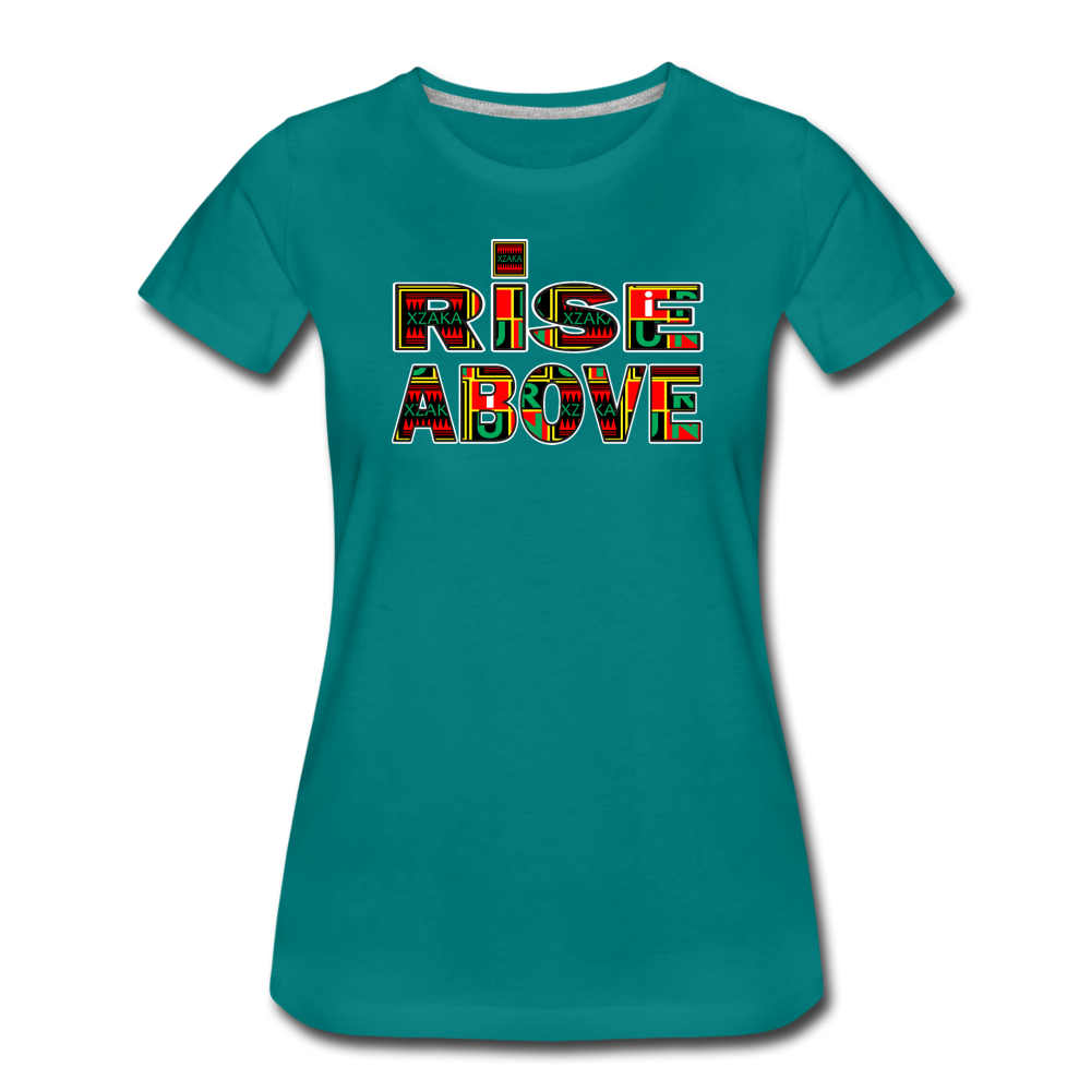XZAKA Women "Rise Above"  T-Shirt - WH - teal