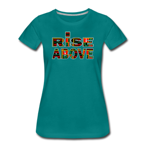 XZAKA Women "Rise Above"  T-Shirt - WH - teal
