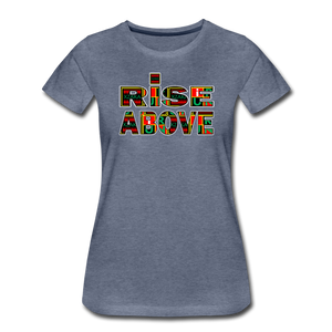 XZAKA Women "Rise Above"  T-Shirt - WH - heather blue