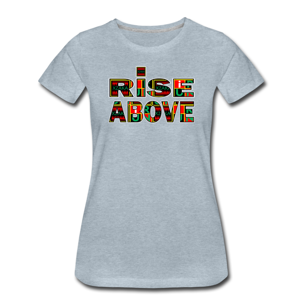 XZAKA Women "Rise Above"  T-Shirt - WH - heather ice blue