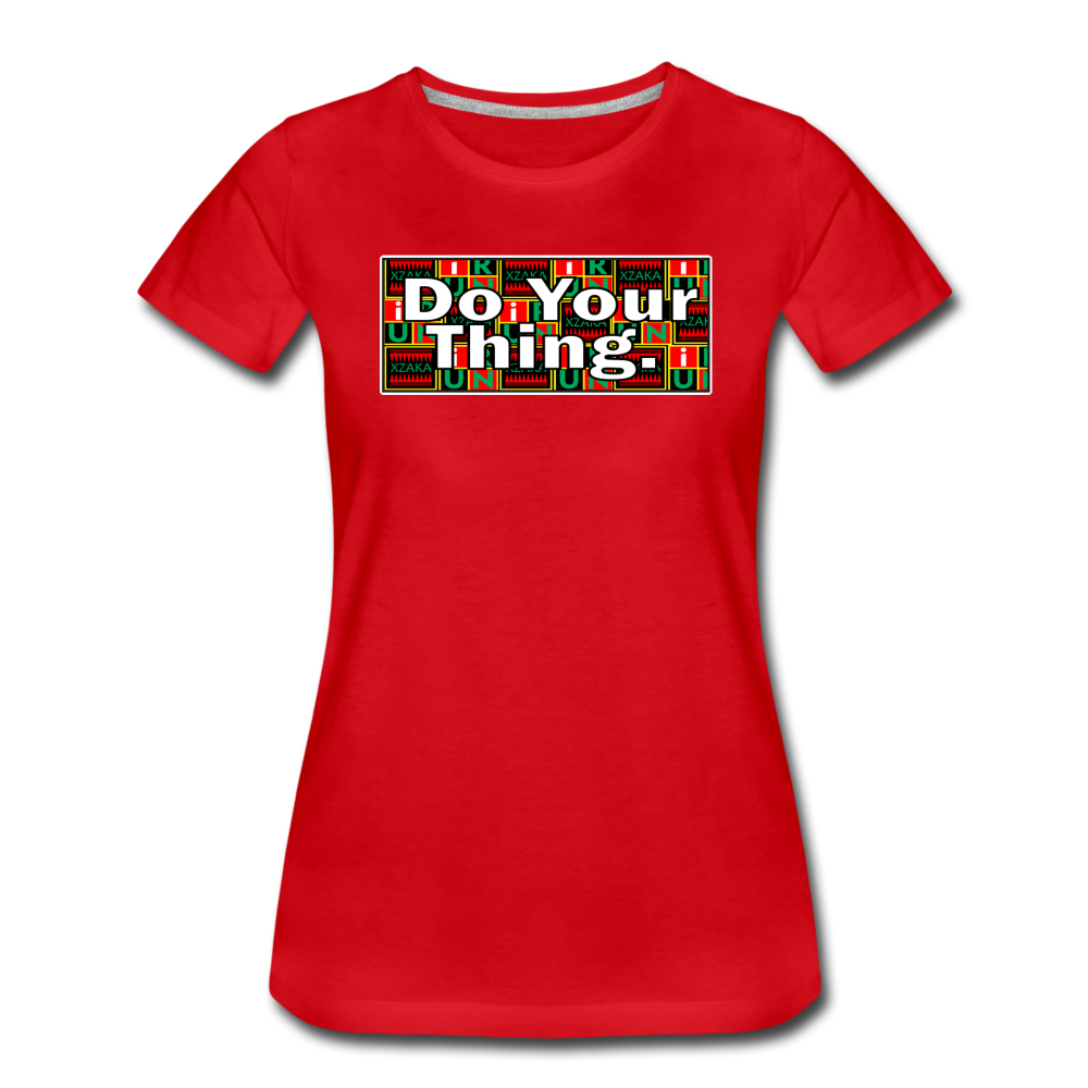 XZAKA Women "Do Your Thing"  T-Shirt - WH - red