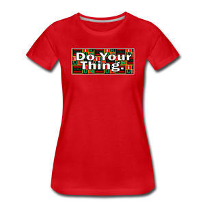 XZAKA Women "Do Your Thing"  T-Shirt - WH - red