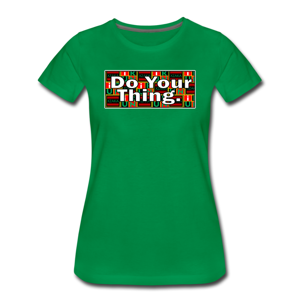 XZAKA Women "Do Your Thing"  T-Shirt - WH - kelly green