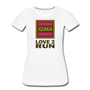 XZAKA Women "Love2Run" T-Shirt - WH - white