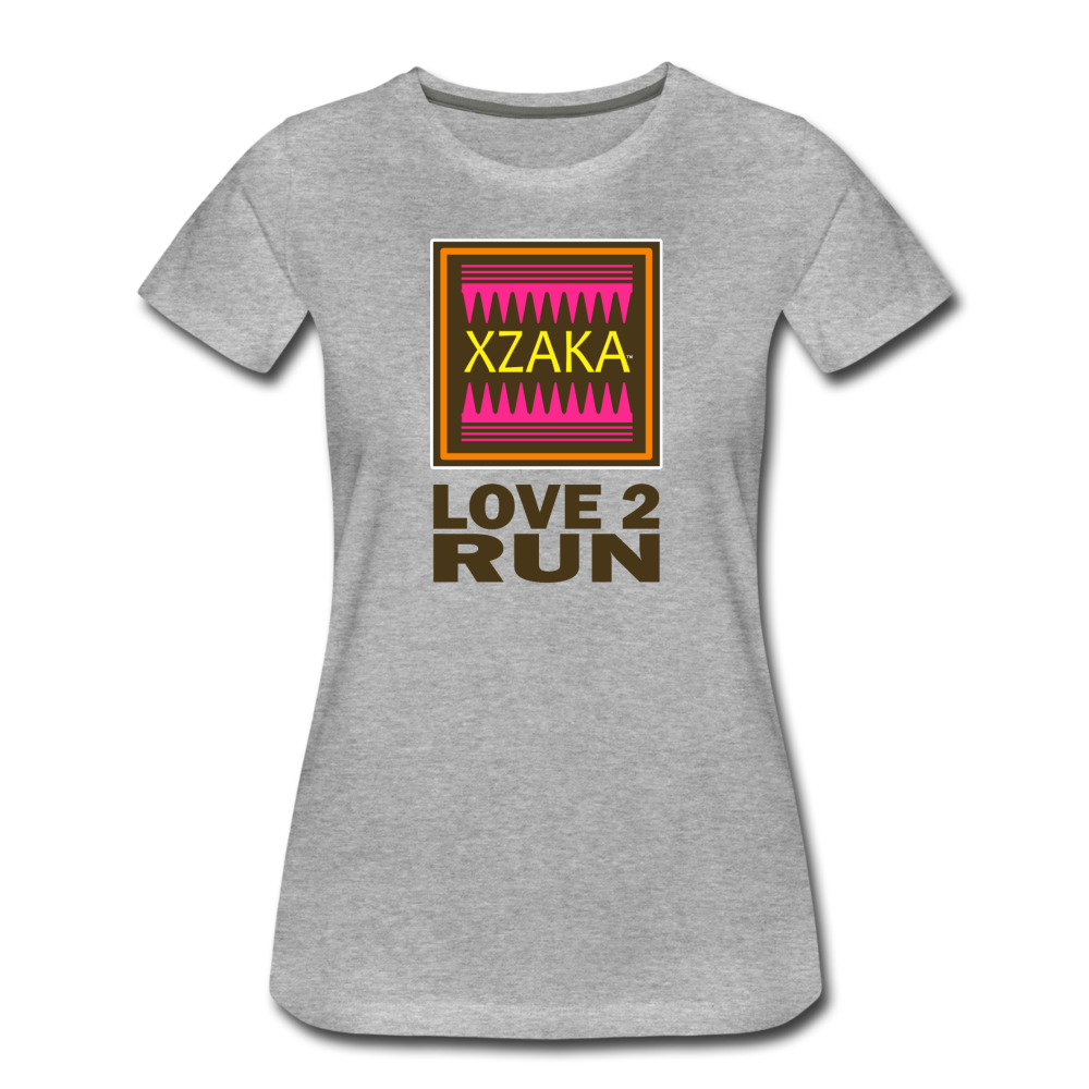 XZAKA Women "Love2Run" T-Shirt - WH - heather gray
