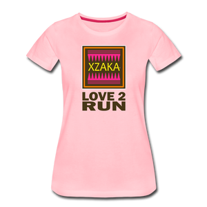 XZAKA Women "Love2Run" T-Shirt - WH - pink