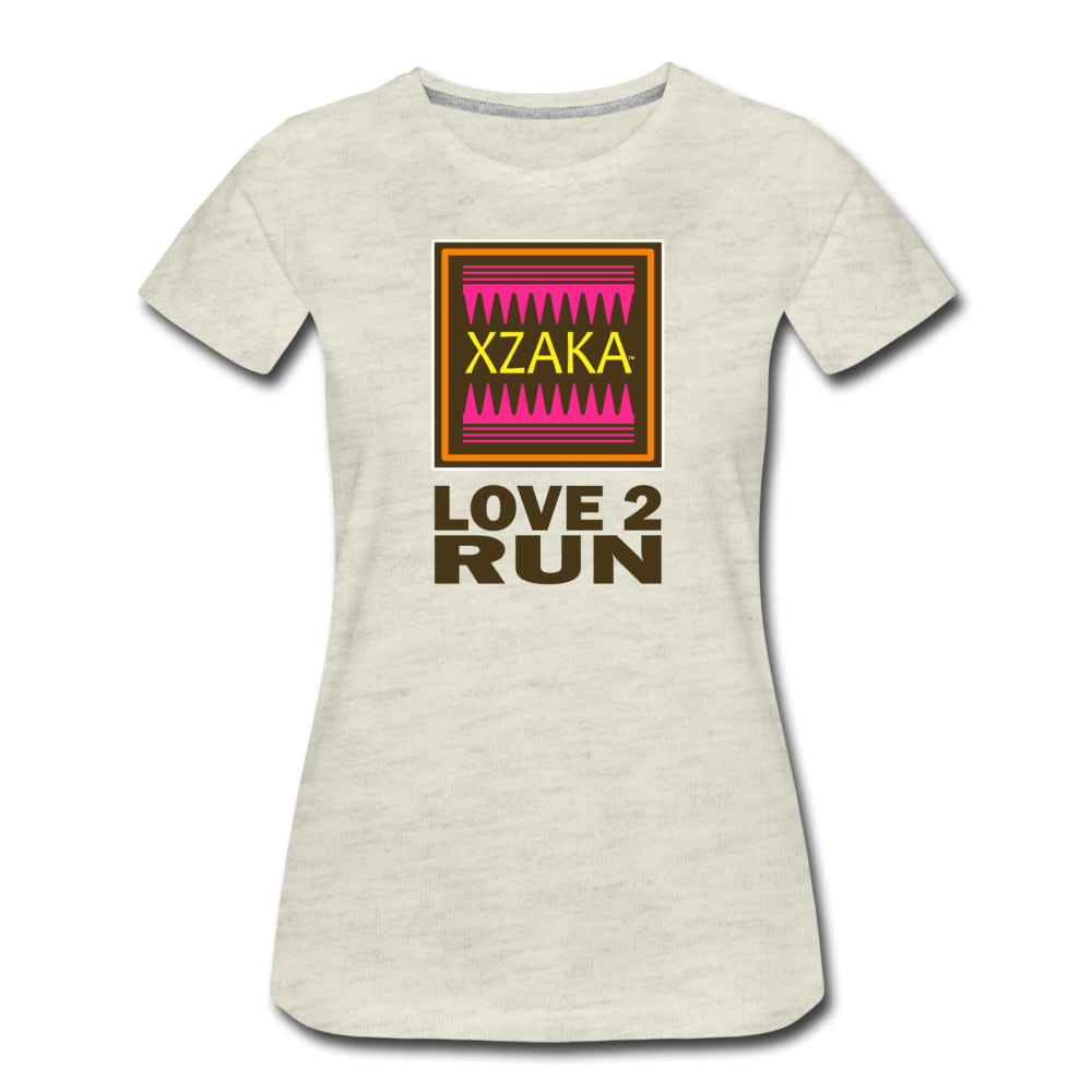 XZAKA Women "Love2Run" T-Shirt - WH - heather oatmeal