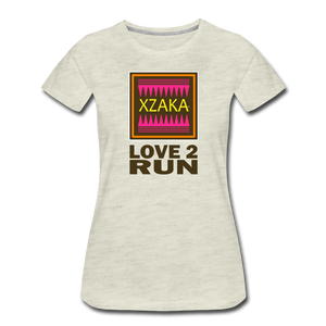 XZAKA Women "Love2Run" T-Shirt - WH - heather oatmeal