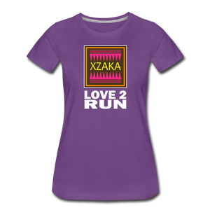 XZAKA Women "Love2Run" T-Shirt - BK - purple