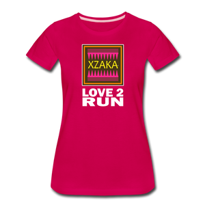 XZAKA Women "Love2Run" T-Shirt - BK - dark pink