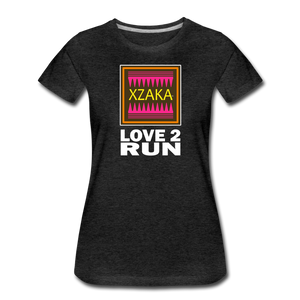 XZAKA Women "Love2Run" T-Shirt - BK - charcoal gray