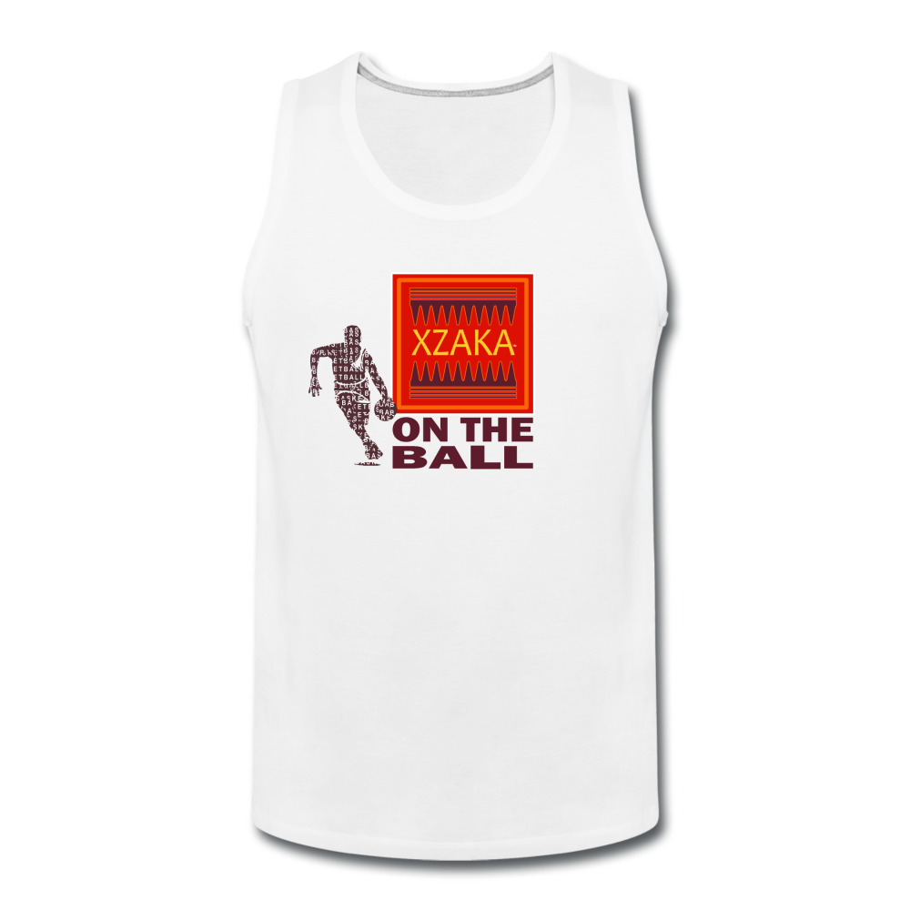 XZAKA Men "On The Ball"  Premium Tank Top - white