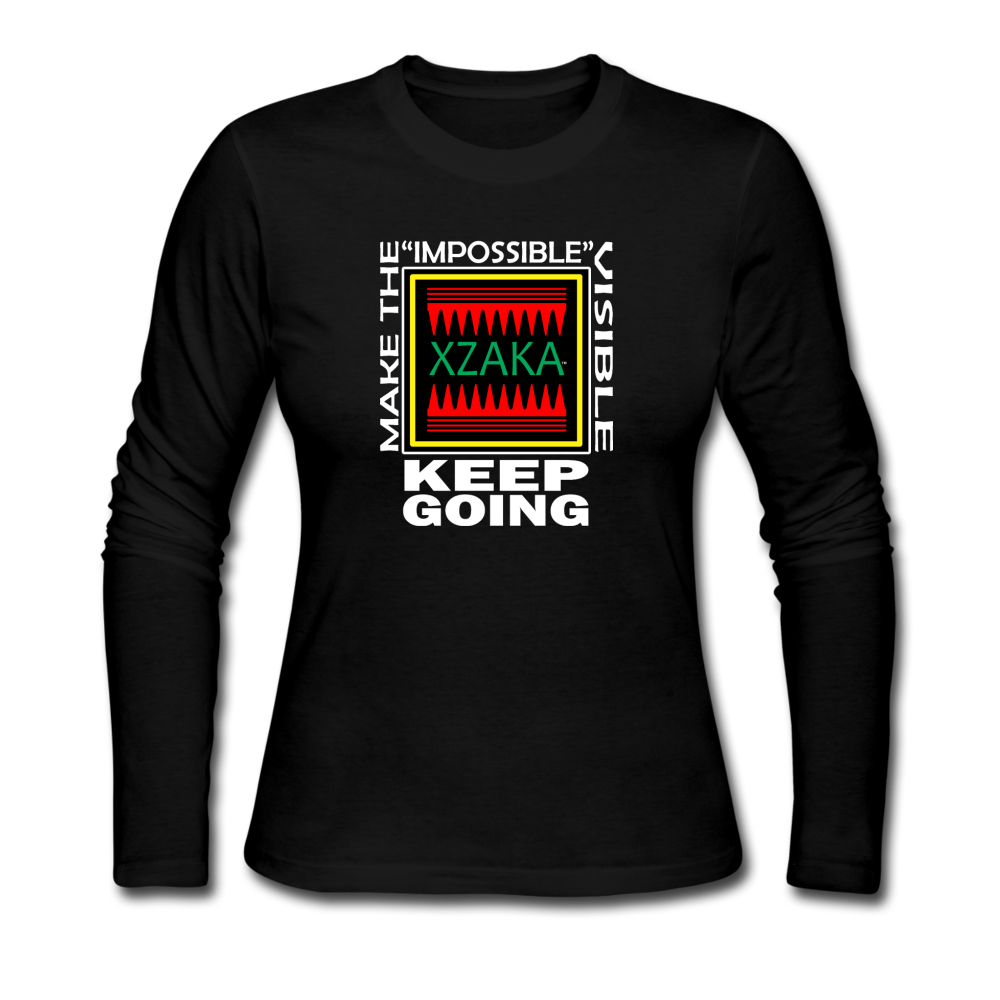 XZAKA - Women "Impossible Visible" Long Sleeve T-Shirt - KG BK - black