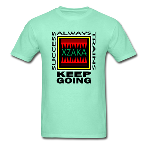 XZAKA - Men "Success Trains" T-Shirt - KG WH - deep mint