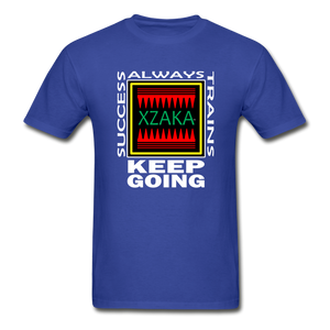 XZAKA - Men "Success Trains" T-Shirt - KG BK - royal blue