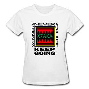 XZAKA - Women "Never Quit" T-Shirt - KG WH - white
