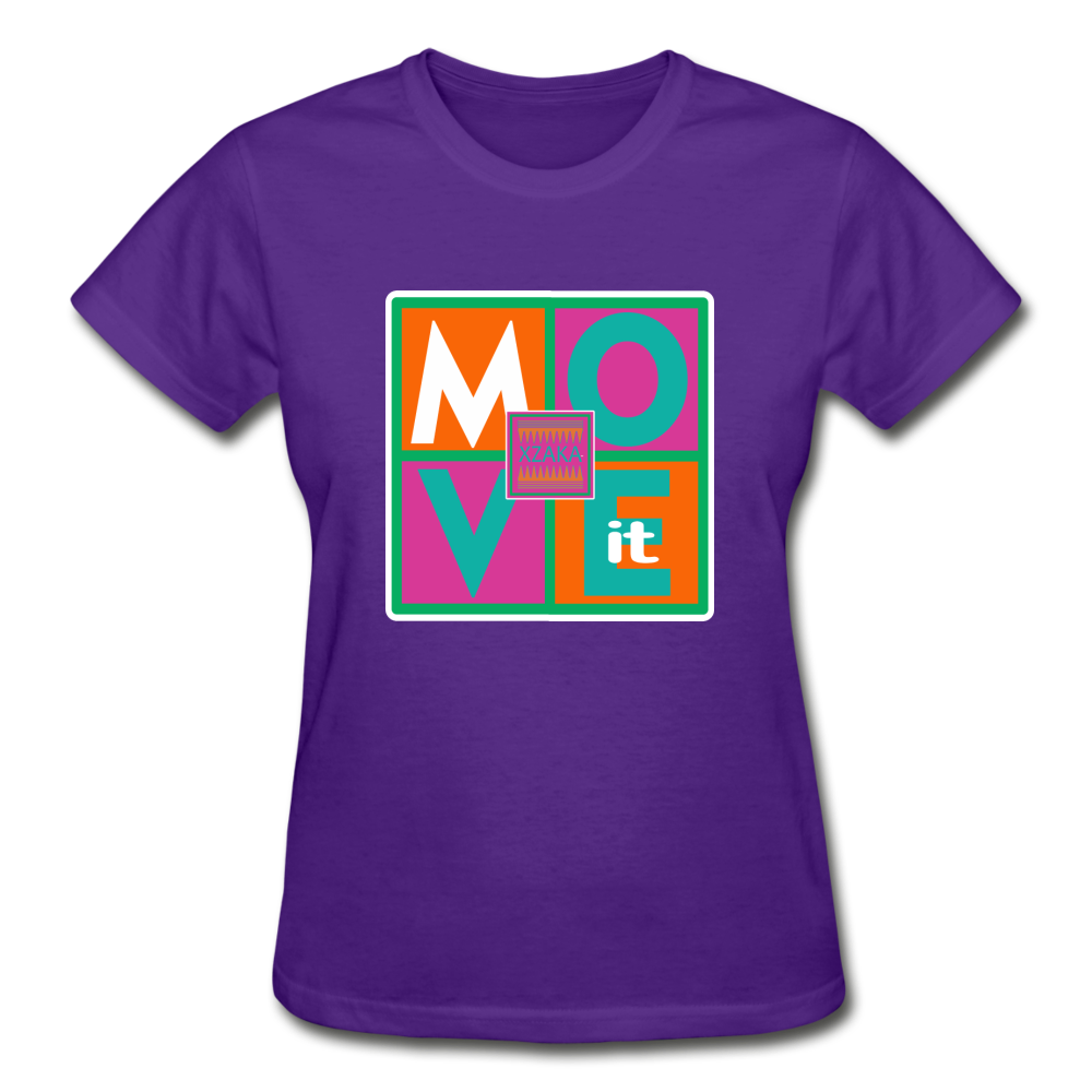 XZAKA - Women "Move It" T-Shirt - Gildan 01 - purple