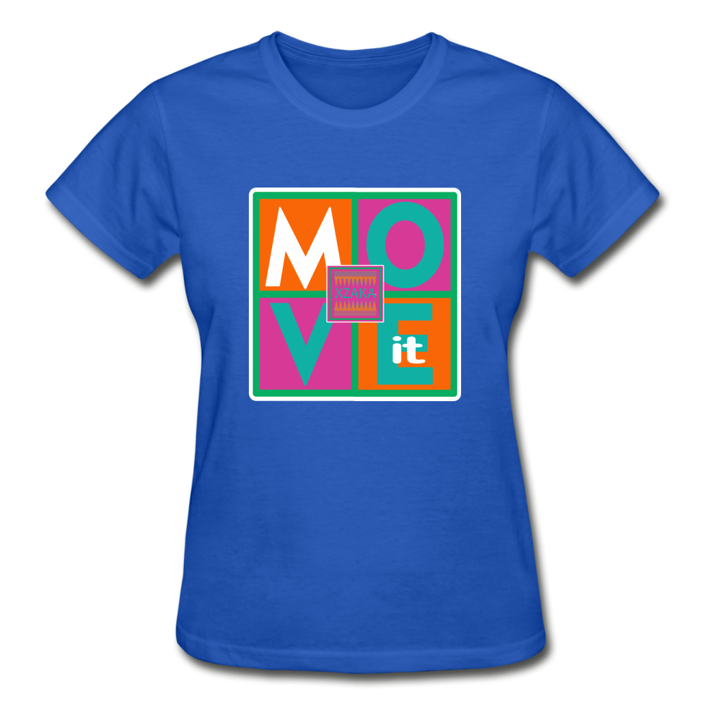 XZAKA - Women "Move It" T-Shirt - Gildan 01 - royal blue