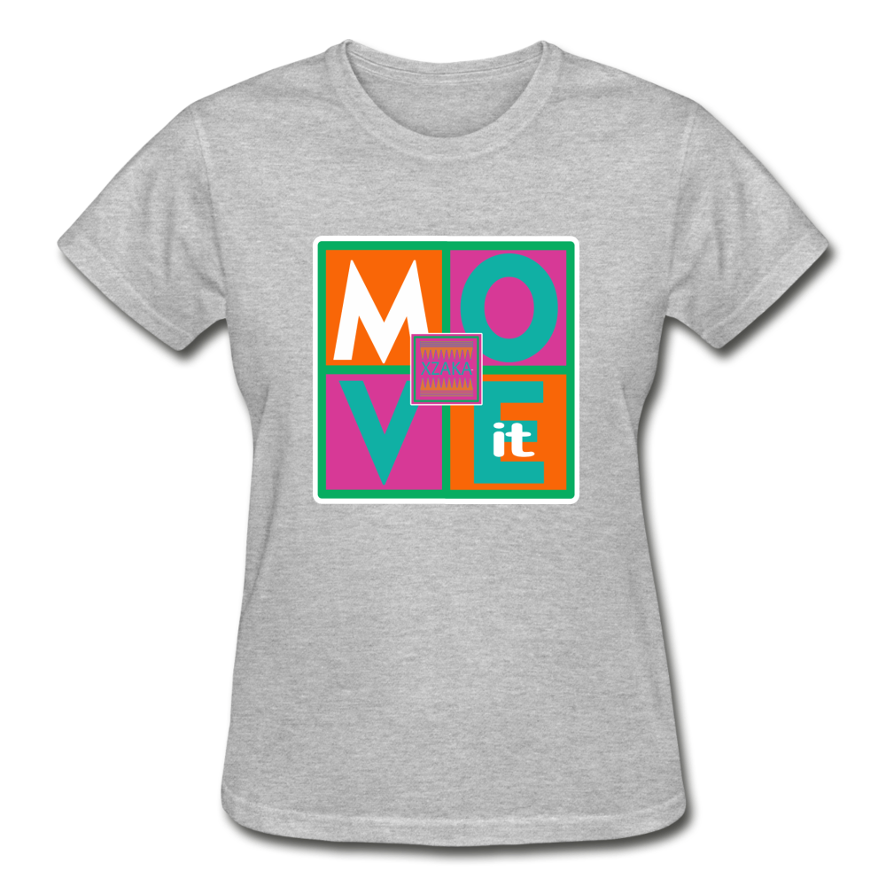 XZAKA - Women "Move It" T-Shirt - Gildan 01 - heather gray