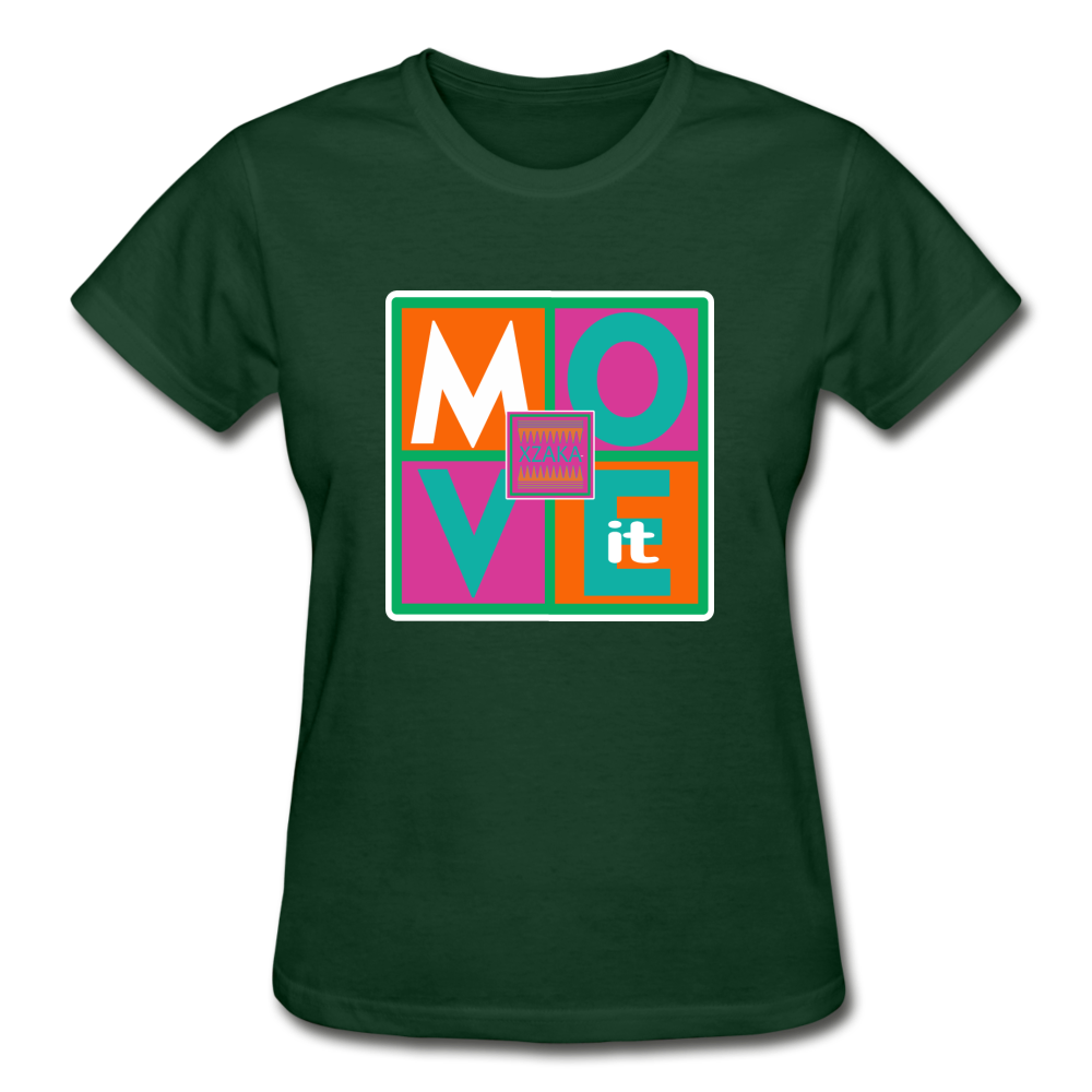 XZAKA - Women "Move It" T-Shirt - Gildan 01 - forest green