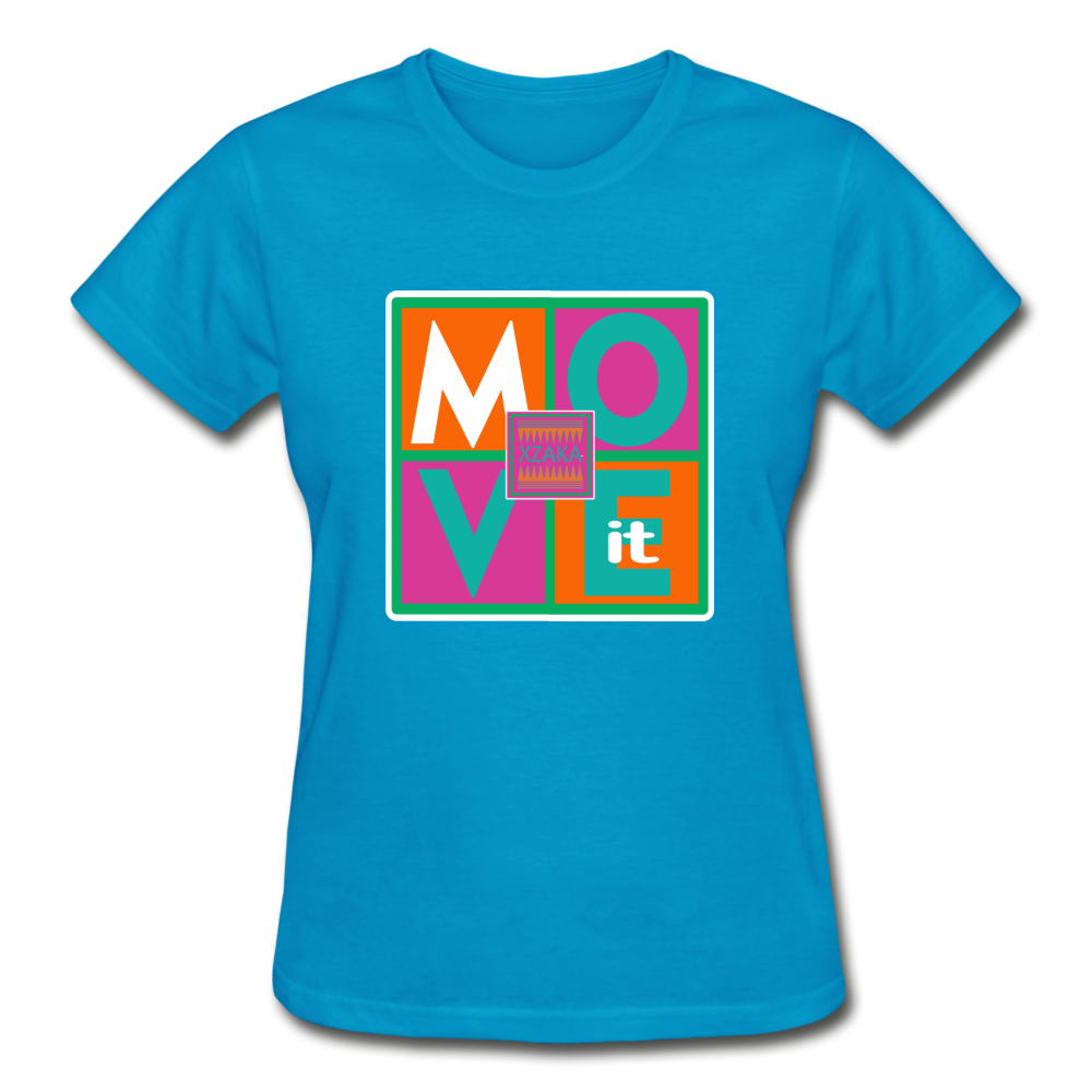 XZAKA - Women "Move It" T-Shirt - Gildan 01 - turquoise