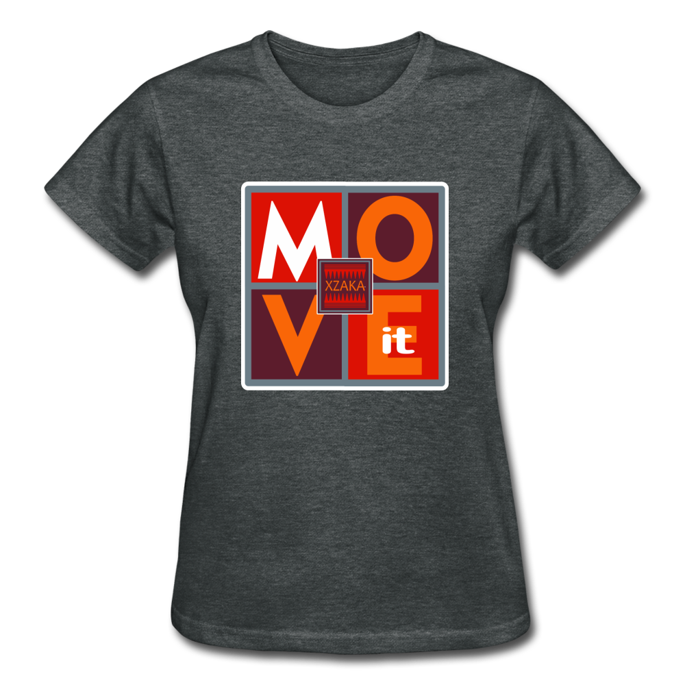 XZAKA - Women "Move It" T-Shirt - Gildan 02 - deep heather