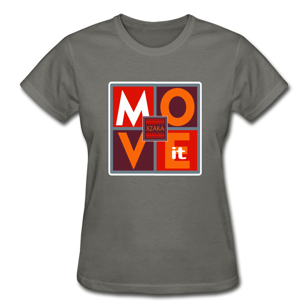 XZAKA - Women "Move It" T-Shirt - Gildan 02 - charcoal
