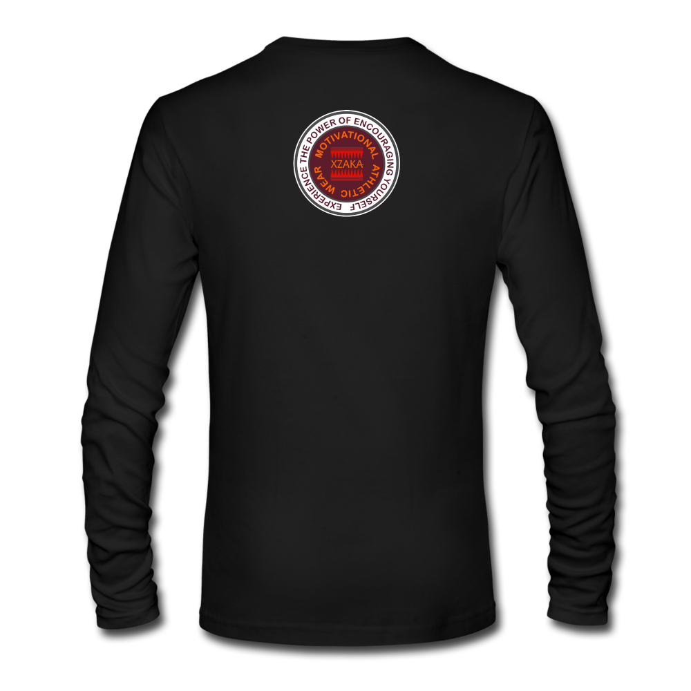 XZAKA - Men "Don't Quit" Self Talk Power T-Shirt 001- Long Sleeve BK - black
