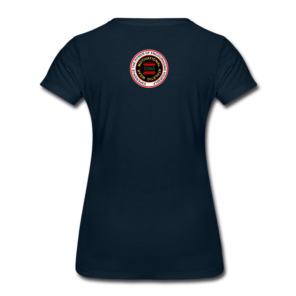 XZAKA - Women "Make It Happen" Self Talk Power T-Shirt 004 - SL-BK - deep navy