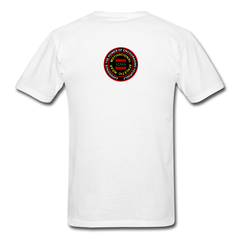 XZAKA - Men "Make It Happen" Self Talk Power T-Shirt 004 -SL - white