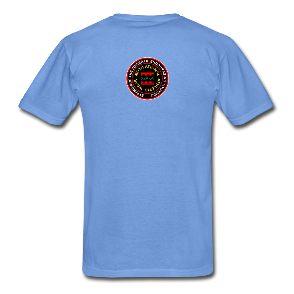 XZAKA - Men "Make It Happen" Self Talk Power T-Shirt 004 -SL - carolina blue