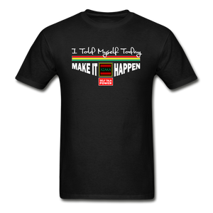 XZAKA - Men "Make It Happen" Self Talk Power T-Shirt 004 - SL-BK - black