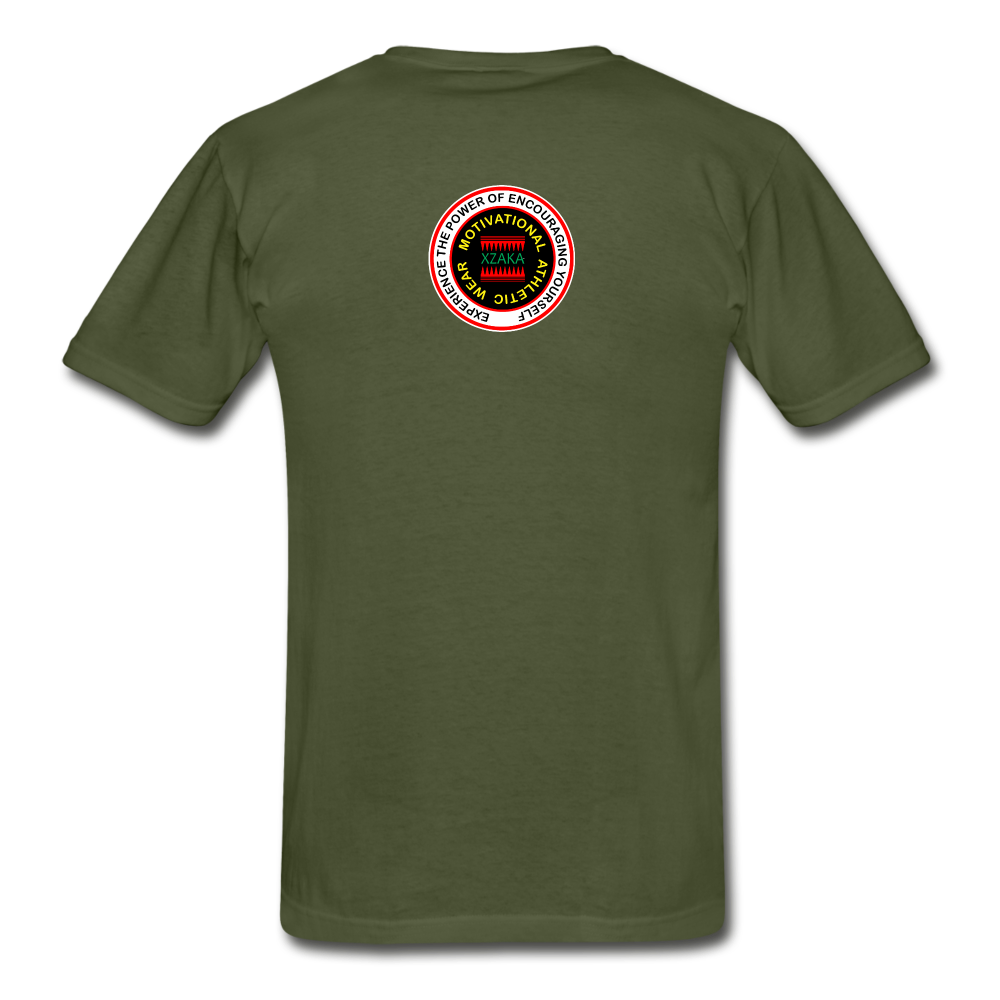 XZAKA - Men "Make It Happen" Self Talk Power T-Shirt 004 - SL-BK - military green