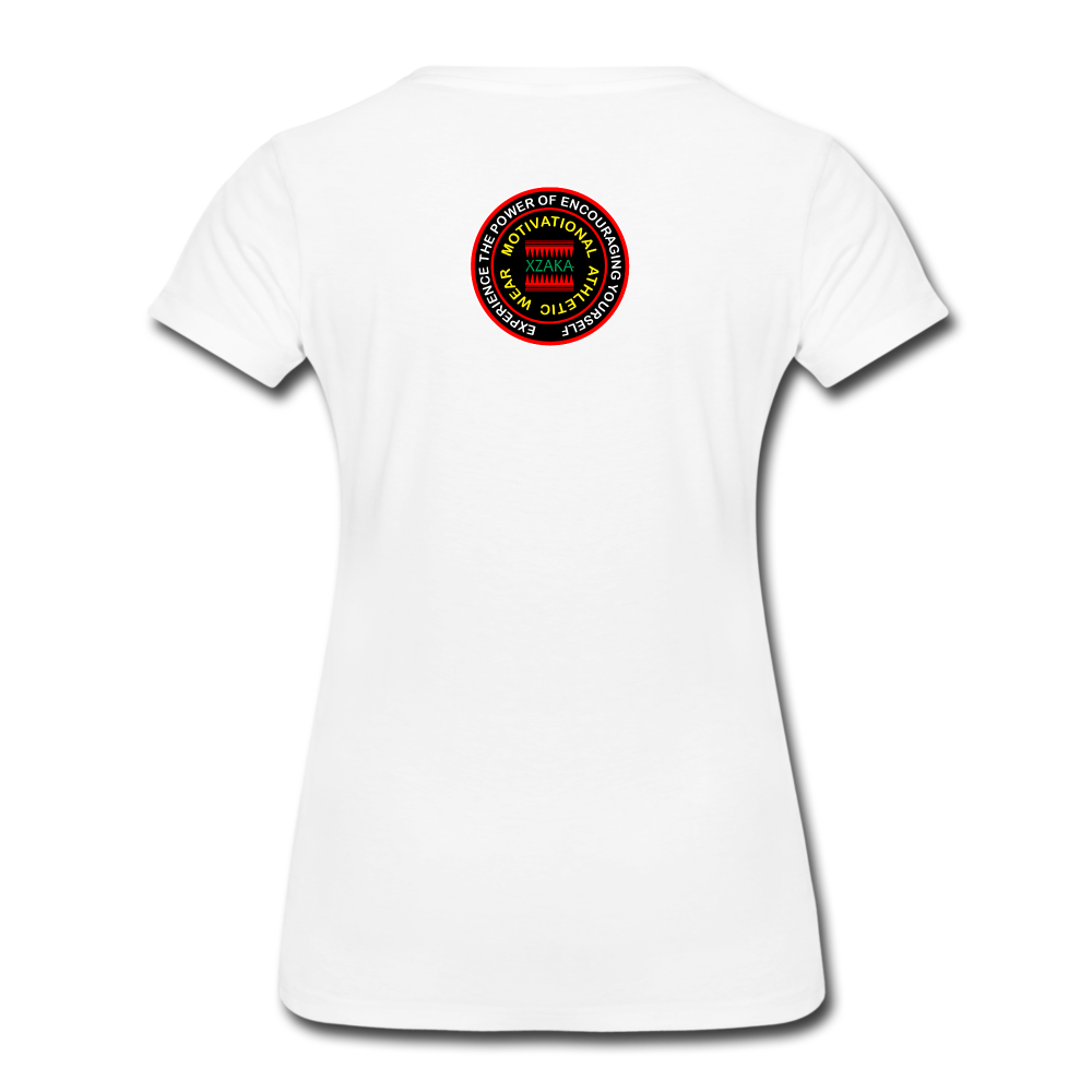 XZAKA - Women "Make It Happen" Self Talk Power T-Shirt 004 - SL-WH - white
