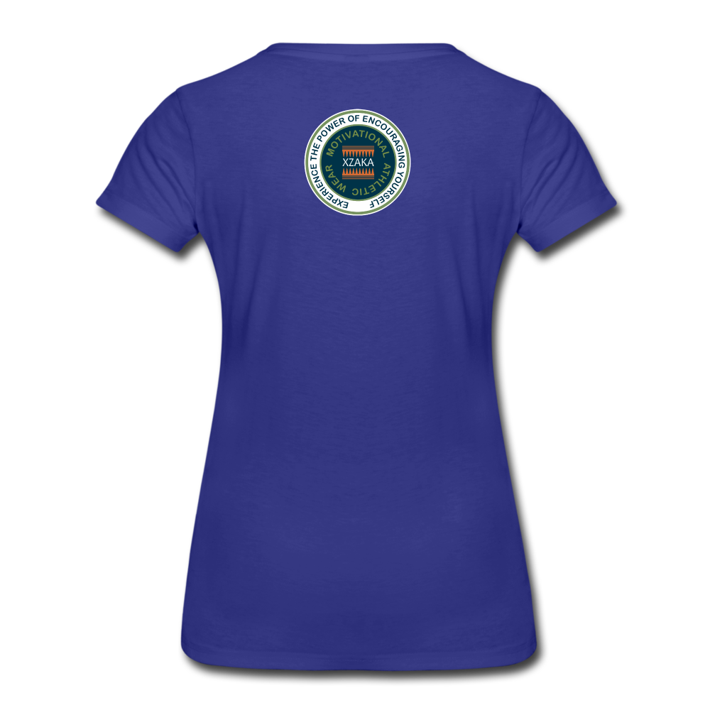 XZAKA - Women "You Can Do This" Self Talk Power T-Shirt 002- SL-BK - royal blue