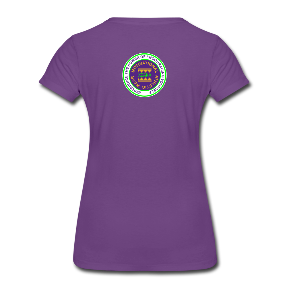 XZAKA - Women "Never Give Up" Self Talk Power T-Shirt 003-SL-BK BK - purple
