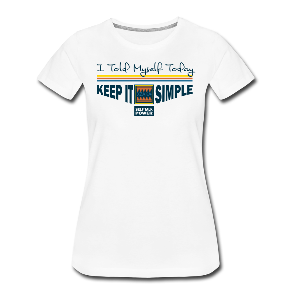 XZAKA Women "Keep it simple" T-Shirt -WH - STP - white