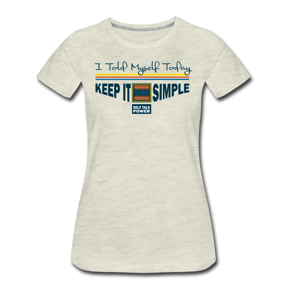 XZAKA Women "Keep it simple" T-Shirt -WH - STP - heather oatmeal